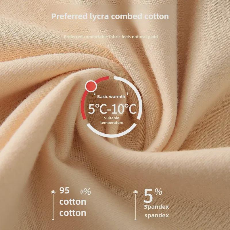 Женский термосвитер из чистого хлопка с длинными рукавами - круглый вырез, теплый топ на осень/зиму