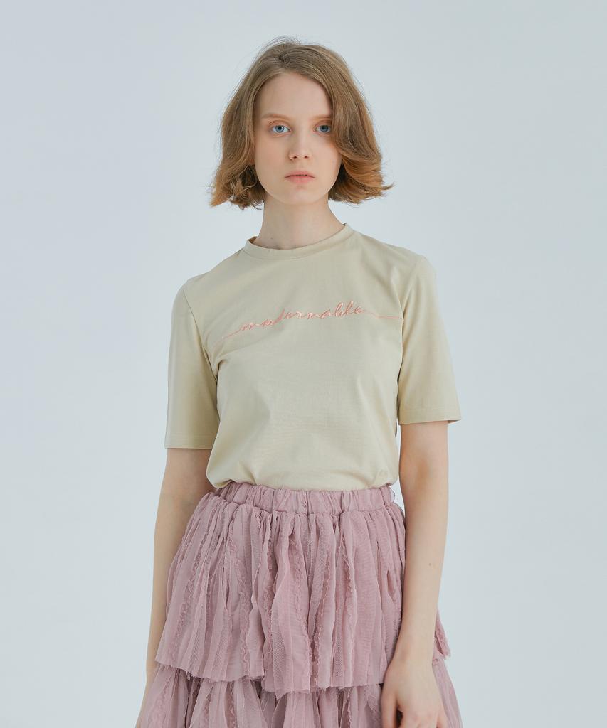 MODERNABLE Cotton Basic T-Shirt - Beige