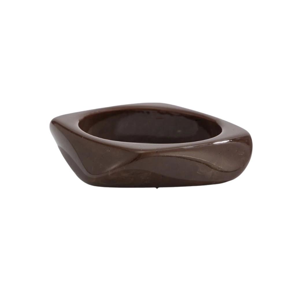Minority Design Retro Resin Bangle Chunky Exaggerated Irregular Wide Bracelet Vintage Jewelry Accessories Geometric Hand Ring