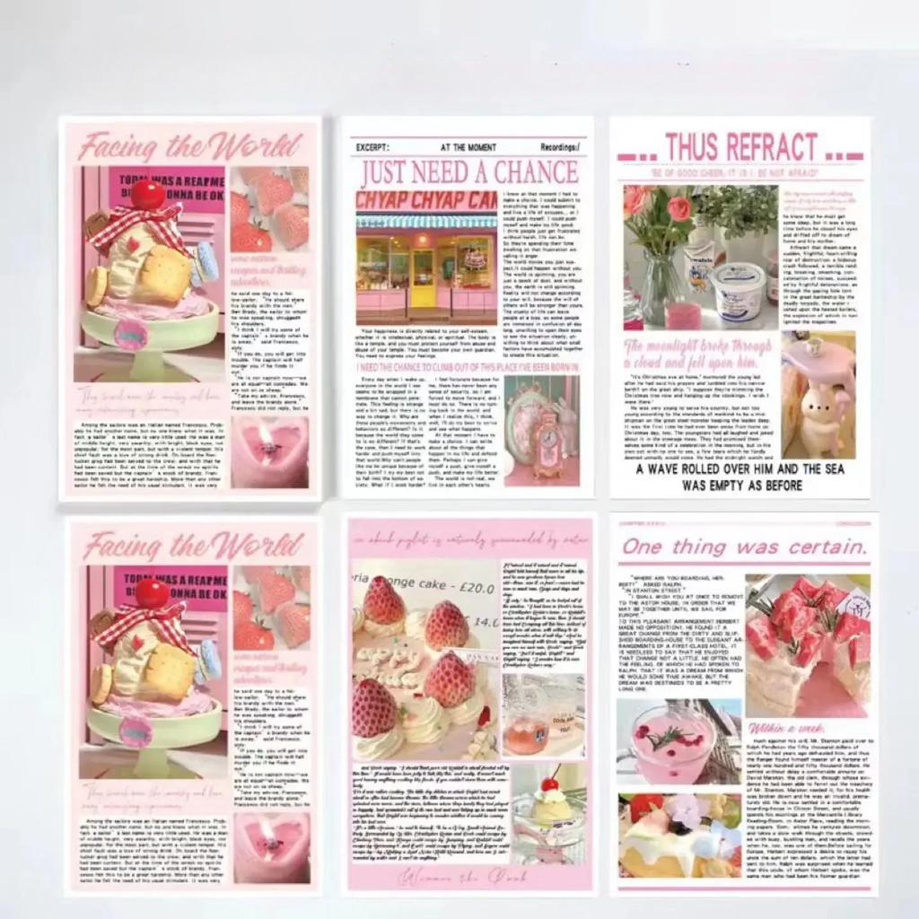 50 шт. милый милый розовый журнал серии скрапбукинг журнал материал основа бумага милый девичья спальня настенное украшение постер