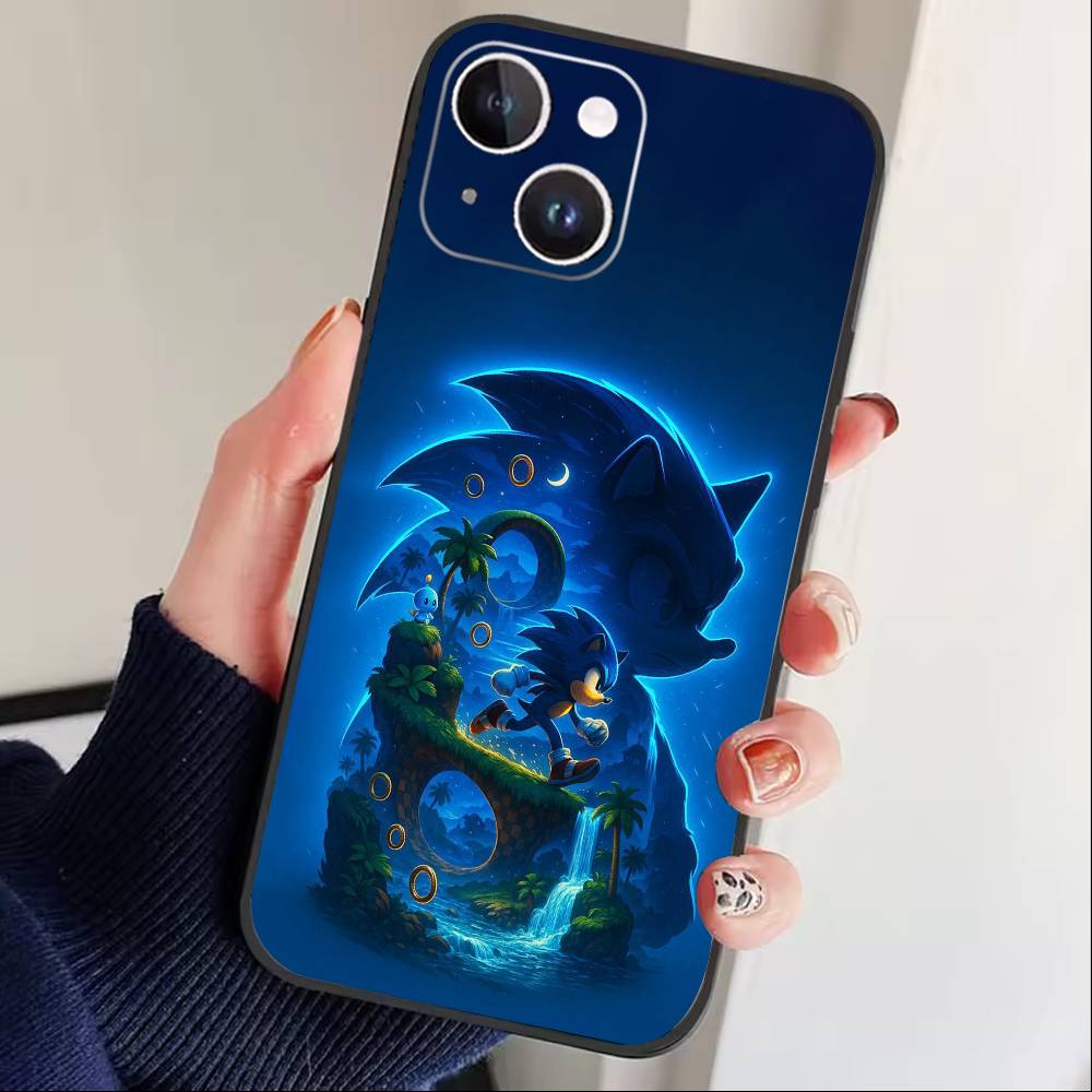 L-Shadow the Hedgehog Phone Case For iPhone 17 16 15 14 13 12 Max Plus Silicone Black Cover