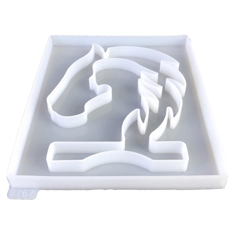 Horse Head Sculptures Mould Easy To Demould Silicone Mold Girl Silhouette Ornament Making Mould for Enthusiasts