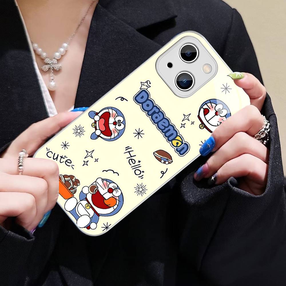 Cartoon D-Doraemons Tempered Glass For Iphone 14 13 12 11 Pro Mini XS MAX 14Plus X XS XR Fundas