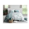 Housse De Couette + 2 Taies - Feuillage Lumineux - 260 X 240 Cm - 100% Coton - Entretien Facile