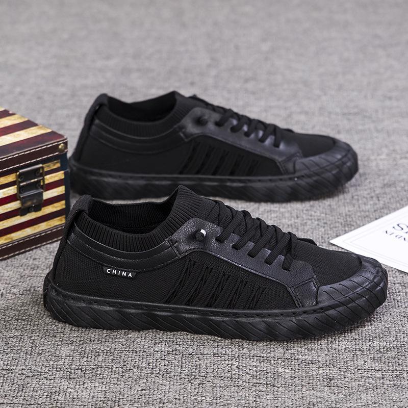 Men's shoes new breathable fly-woven men's sports shoes outdoor comfortable soft-soled wear-resistant casual shoes board shoes