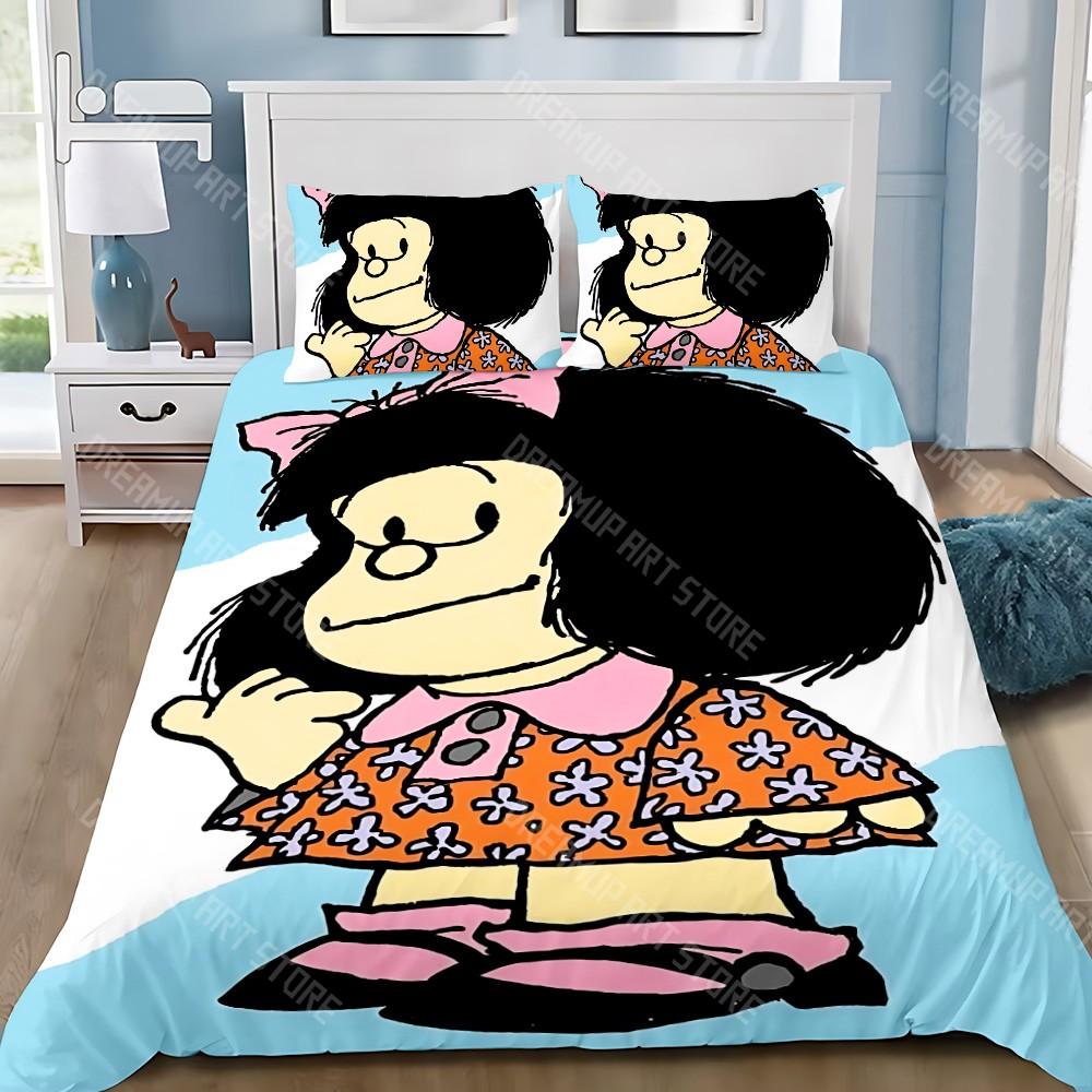 Мультяшный пододеяльник наволочка комплект постельного белья взрослый мальчик М-Мафальда девочка украшение для спальни детский подарок односпальный двуспальный большой размер