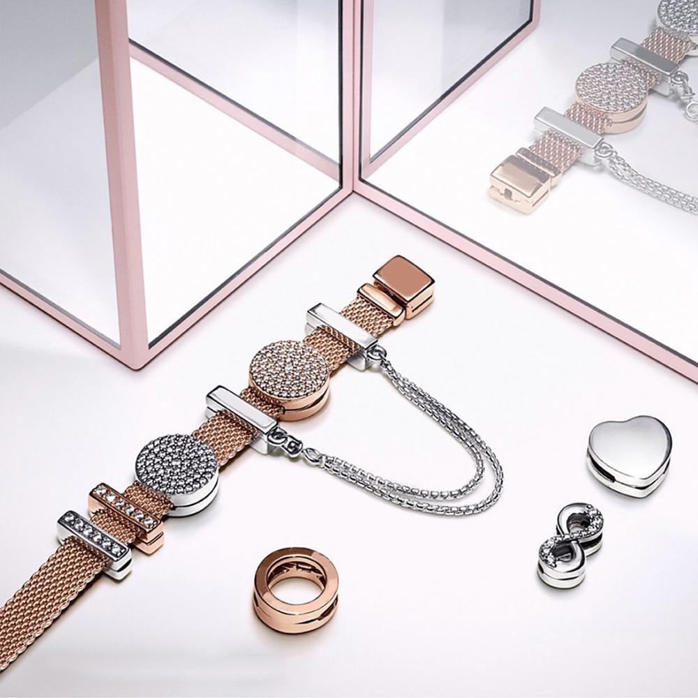 Новый браслет из стерлингового серебра S925, цветной браслет «сделай сам», браслет для оригинальных женских браслетов из бисера, роскошные ювелирные изделия, подарки