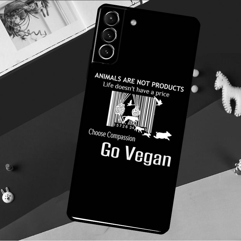 Vegan Pattern Funda For Samsung Galaxy S26 Ultra S24 S22 S23 S25 Plus S20 S21 FE S9 S10 S25 FE Phone Case