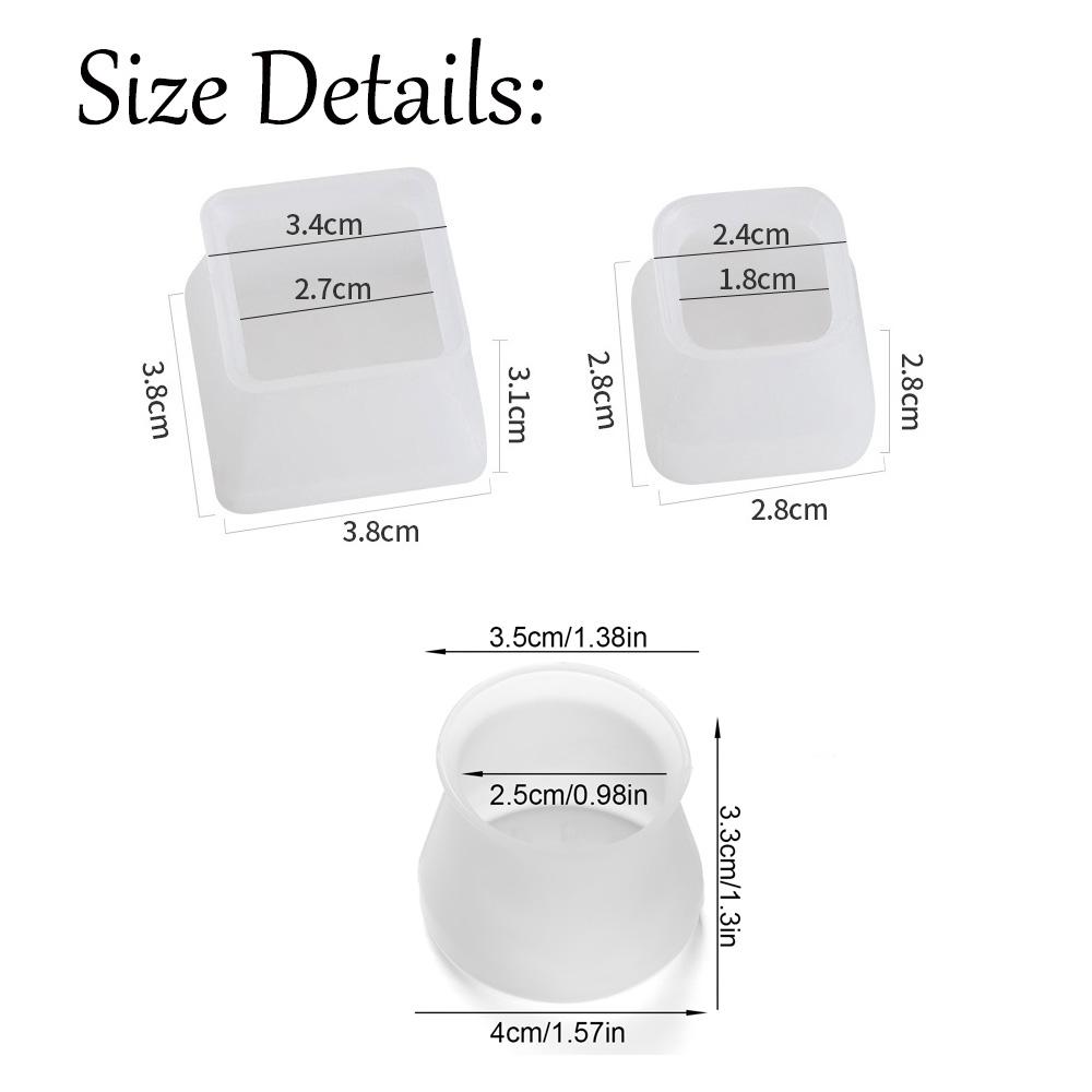 10Pcs Square/Round Silicone Chair Leg Caps Floor Protectors Feet Pads Mute Solid Table Leg Cover Anti-slip Pad 1.8/2.8/2.5cm