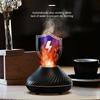 Flame Aroma Diffuser Air Humidifier Home Ultrasonic Mist Maker Fogger Essential Oil Difusor With Led Color Flame Lamp Purifier