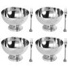 4 шт. десертная миска из нержавеющей стали, многофункциональные, устойчивые к падениям, нержавеющие стаканчики для мороженого с