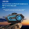 JYD-C50 Мотоциклетный шлем Bluetooth 5.4 Гарнитура Свободные руки Звонок IPX67 Водонепроницаемый 500 мАч Динамики гарнитуры Hi-Fi Стерео RGB подсветка