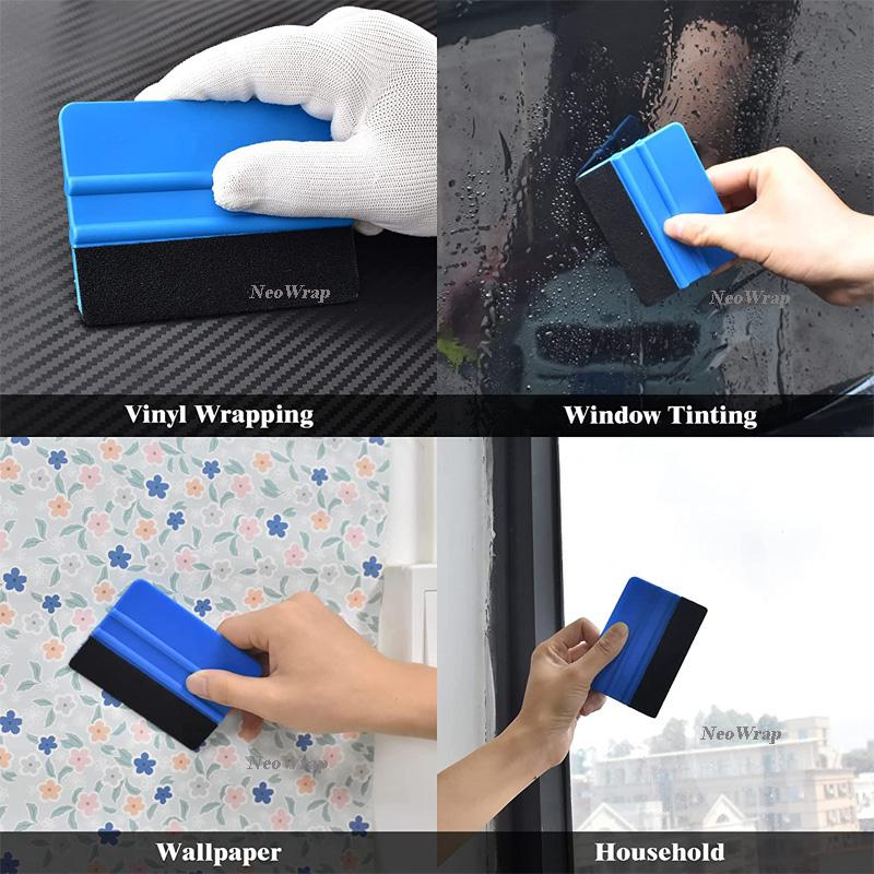 17Pcs Vehicle Window Tint Tool Kit Car Glass Protective Film Wrapping Installation Set Vinyl Squeegee Film Scraper Cutting Knife
