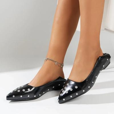 2024 Новые популярные женские туфли на плоской подошве с острым носком, удобные, однотонные, универсальные, легкие, женские туфли