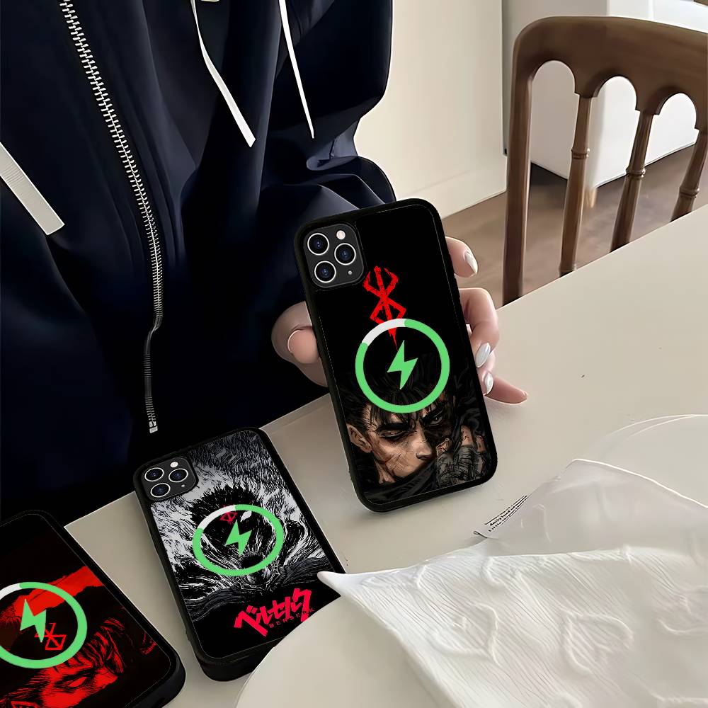Крутой комиксный чехол Berserk для iPhone 13 14 15 11 12 16 17 Pro Max Plus Для Magsafe Магнитный корпус