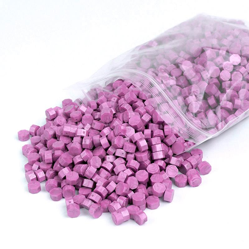 Pearlescent Iridescent Sealing Wax Stamp Set with Octagonal Wax Granules