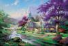 1000 Piece Jigsaw Puzzle Thomas Kinkade Clock Tower Cottage (49x72cm)