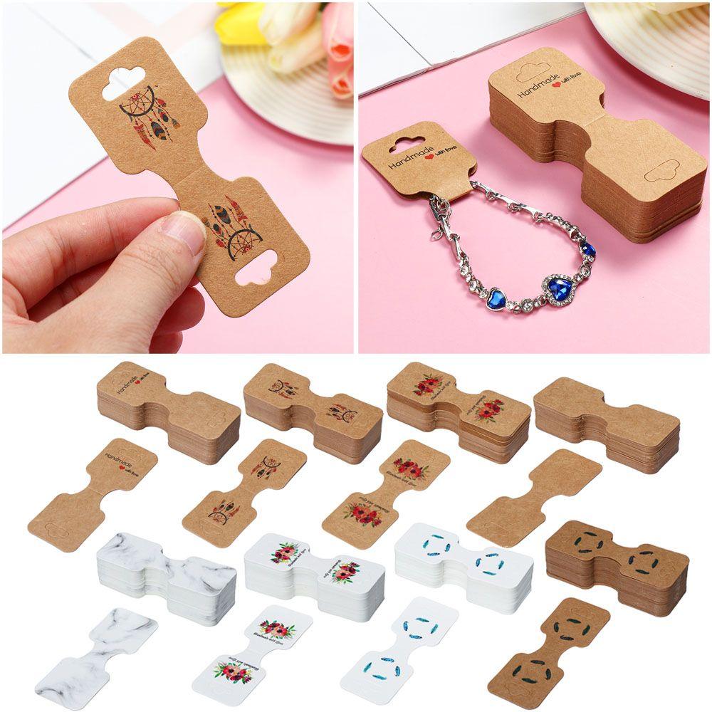 Necklace Bracelets Jewellery Packing Card DIY Package Hanging Blank Tag Display Holder Cardboard
