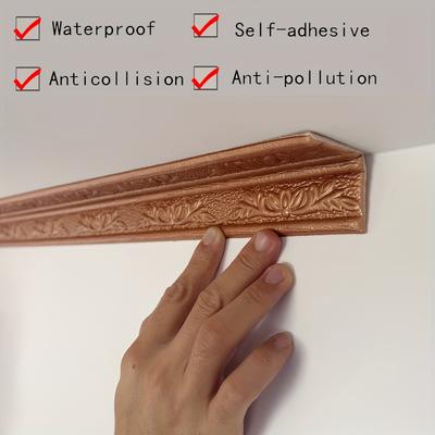 Самоклеящиеся отклеивающиеся обои 3D Резьба потолочная декоративная полоса настенный плинтус украшение для дома наклейка на стену