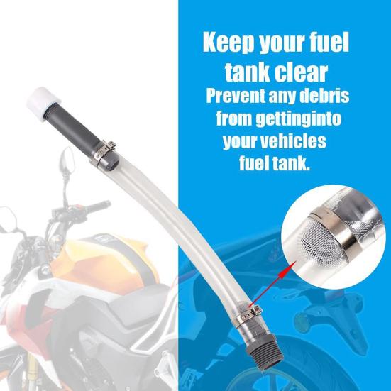 Шланг топливной канистры VP Racing с резьбовым соплом Простая установка Герметичная конструкция Прозрачный ПВХ