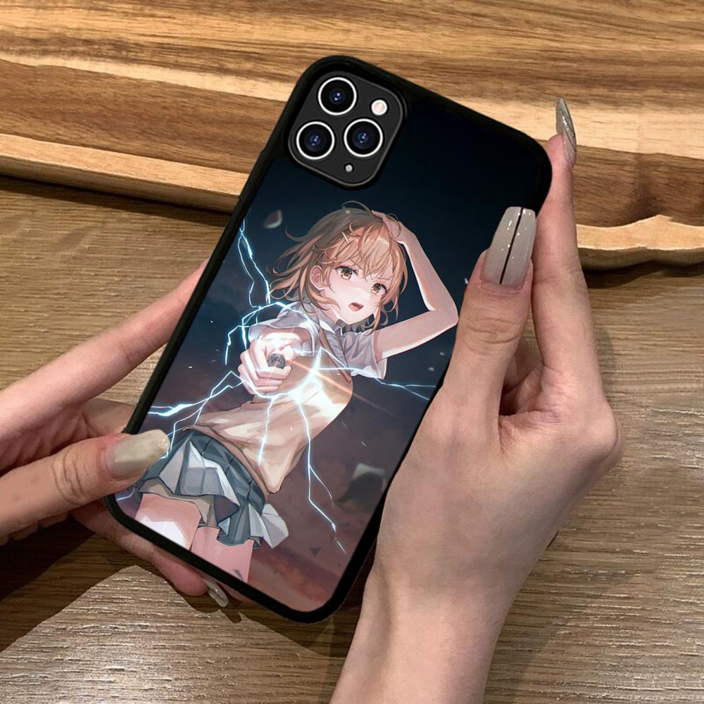 Аниме М-Мисака Микото Милый Чехол для Телефона Силиконовый PC+TPU Для Для iPhone 11 12 13 14 15 16 Plus Pro Max Чехол