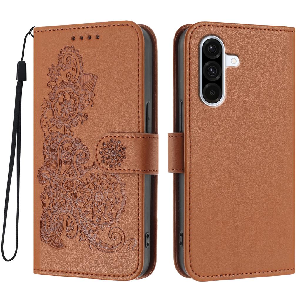For Samsung Galaxy A36 5G Phone Cases Mandala Flower Leather Wallet Mobile Cover with Strap