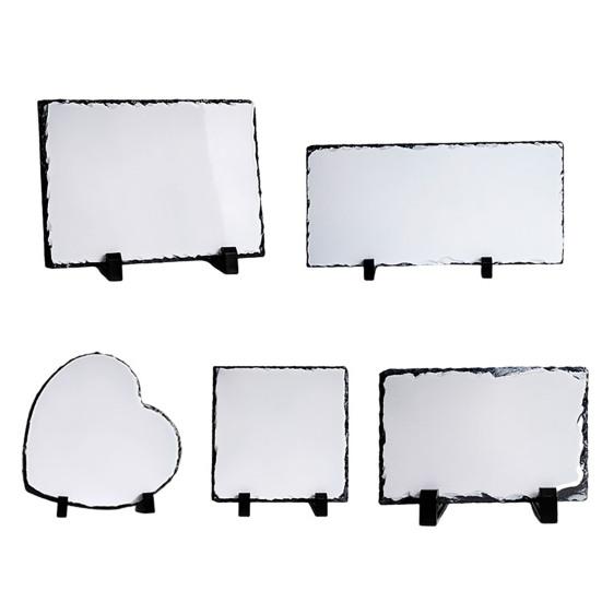 Сублимационный сланец Теплопередача Камень Фоторамка с Подставкой Термо