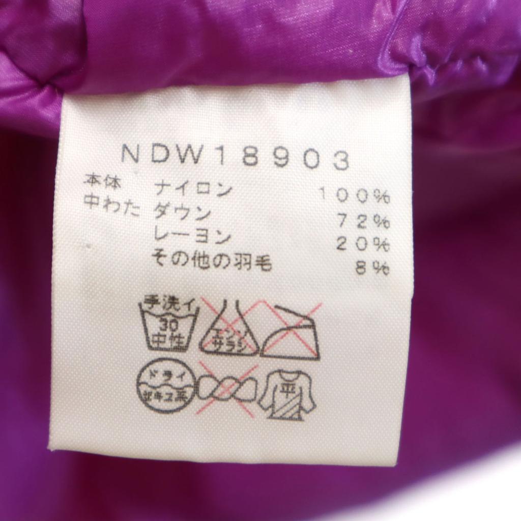 The North Face Down Jacket S Purple Outdoor NDW18903 Women Used