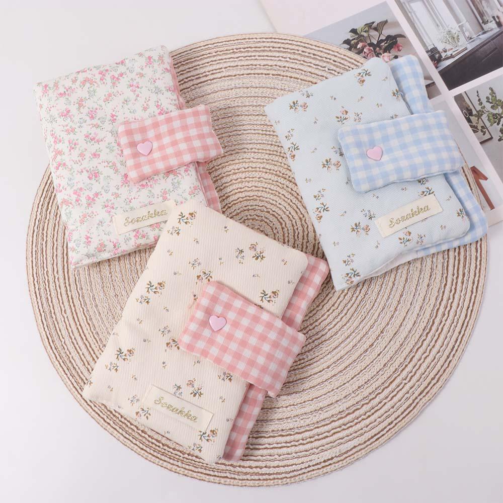 Многоцелевой блокнот с цветочными узорами, тканевый дневник, защитная обложка, для студента