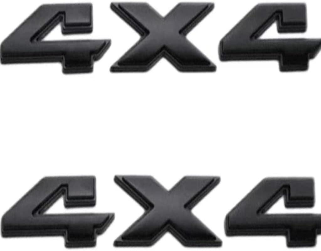 2pc  Chrome 4x4 Emblem Badge 3D 4 x 4 Emblem Nameplate Decal Compatible with 1500 2500 3500 Flat Letter