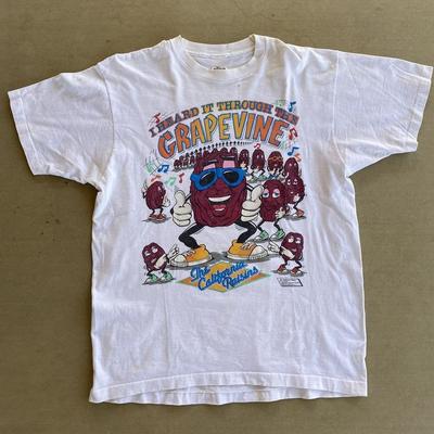 Vtg 80s California Raisins Heard It Through the Grapevine Unisex T Shirt S5XL Unisex T-Shirt