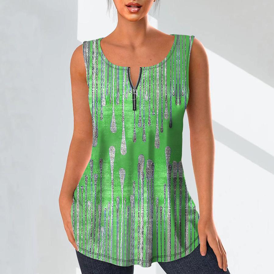 Женские модные рубашки с v-образным вырезом, повседневные топы, футболка, женский жилет с 3D золотым узором, блузка без рукавов больших размеров, топы на бретелях