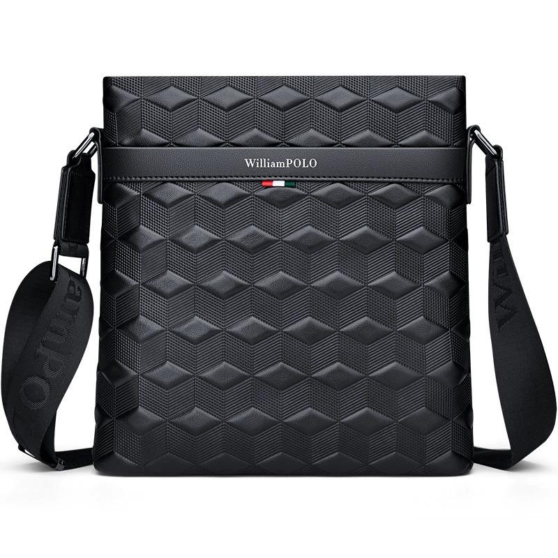 King Paul Men's Lightweight Leather Messenger Bag - 2025 Trendy Commuter Backpack