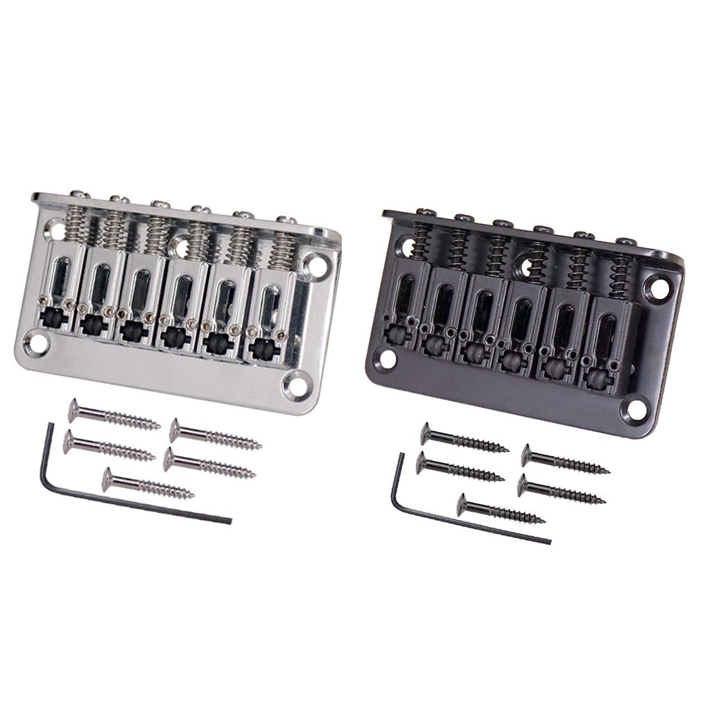 Zinc Alloy Guitar Bridge Saddle 6 String Replacement Roller Saddles Electric Guitar Parts Accessories for Guitar Supplies