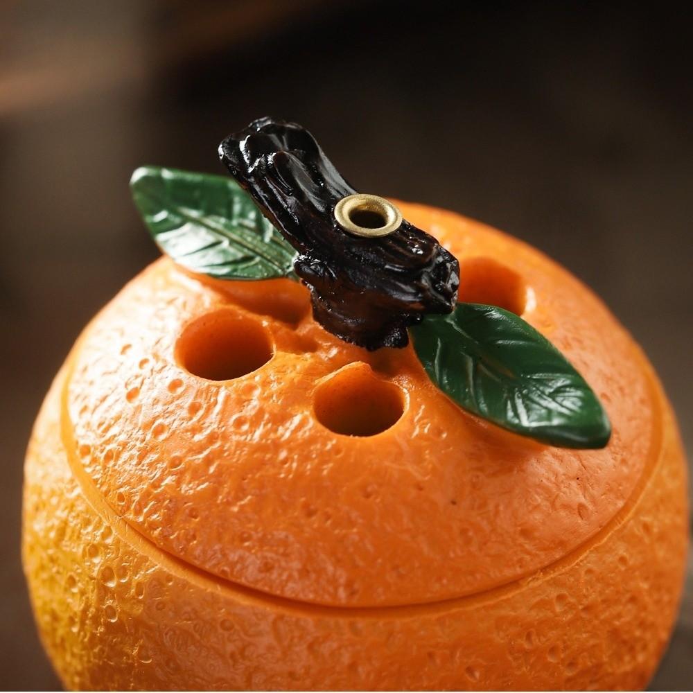 3D Orange Shape Incense Burner Creative Design Desktop Ornament New Ash Catcher  Home Decor