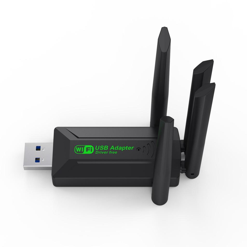 Беспроводной сетевой USB-адаптер 5G Gigabit для компьютеров и ноутбуков без драйверов
