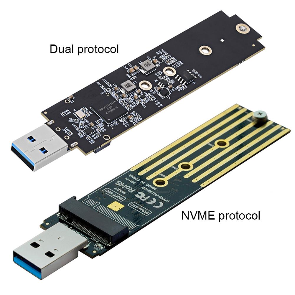 NVME To USB Adapter Max 1TB USB 1.1 Gen 1 To M.1 NVMe SSD Converter Adapter Support UASP TRIM PCIe Based M Key Hard Drive Reader
