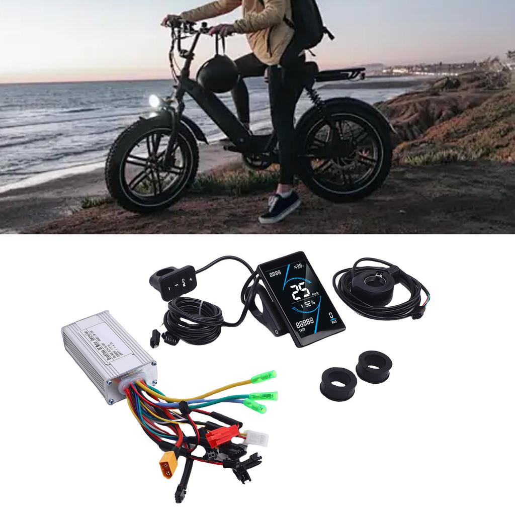 Electric Bike Controller Kit 17A Sine Wave Brushless Motor Controller T5S LCD Display Meter 130X Thu