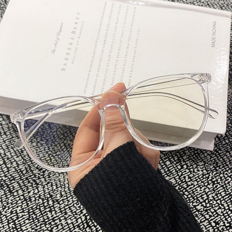 Очки для компьютера, женские круглые очки с защитой от синего света, мужские очки с оптической блокировкой, прозрачные