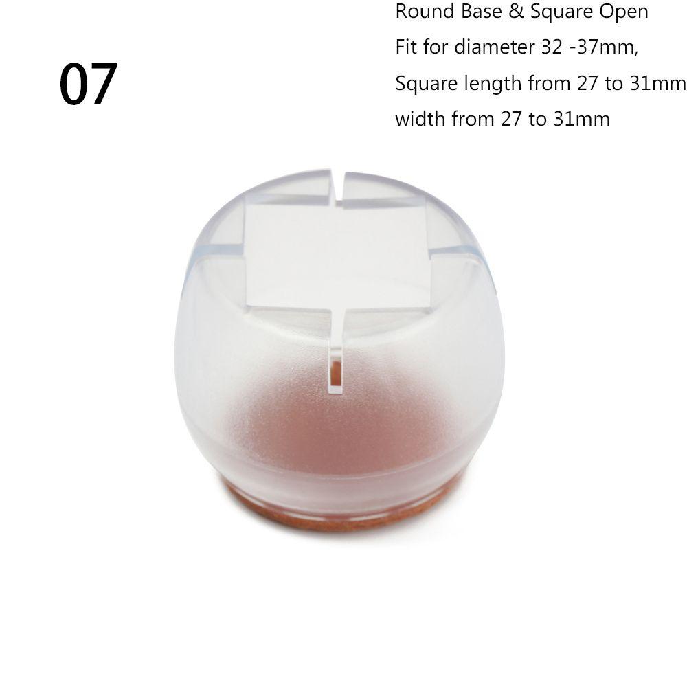 12Pcs/lot Thick Wear-resistant Silicone Floor Protector Chair Leg Caps Anti-slip Pad Table pads