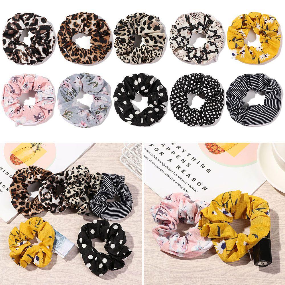 Аксессуары для волос Леопардовый принт Головной убор Резинка для волос в виде толстой кишки Эластичные резинки для волос Резинки для волос