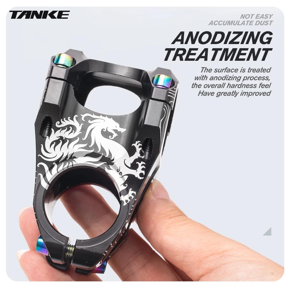 TANKE MTB Mountain Bike Stem Aluminum Alloy Ultralight High strength Short 31.8×28.6MM Bicycle CNC Stem DH/AM/XC Parts Table 565