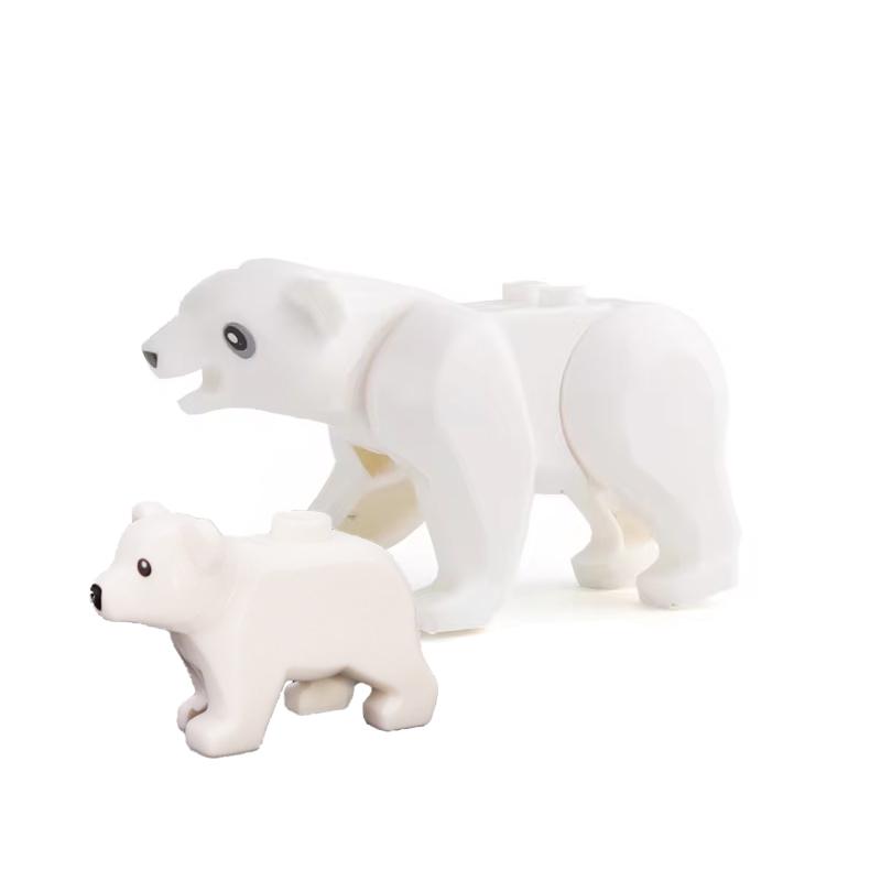 MOC Ферма Зоопарк Животные Строительные блоки Крокодил Акула Дельфин Шимпанзе Корова Леопард Развивающая игра Аксессуары Кирпичики Детские игрушки