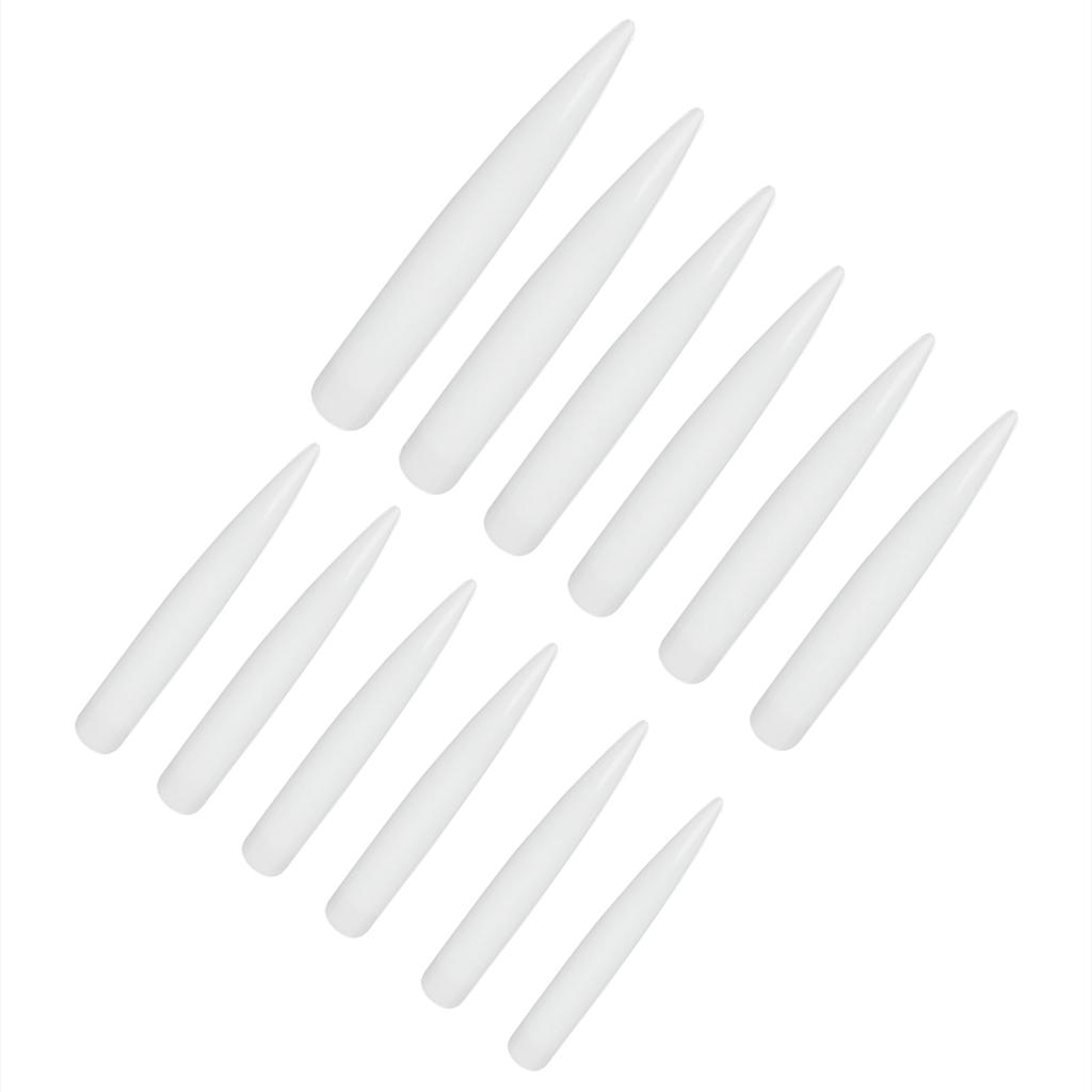 120 шт. Очень длинные типсы для ногтей, полное покрытие, стилет, искусственные ногти для нейл-арта, сделай сам, салон, натуральный цвет