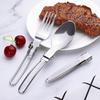 3 Pcs Stainless Steel Folding Spoon Fork Cutter Set Foldable Handle Rust-Proof Cutlery for Camping Picnic Kitchen Outdoor Tableware Soup Coffee