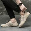 Мужская обувь Стильная повседневная обувь из натуральной дышащей ткани Брендовые мокасины для вождения Летняя обувь на плоской подошве для отдыха на открытом воздухе Мужская обувь Легкие кроссовки