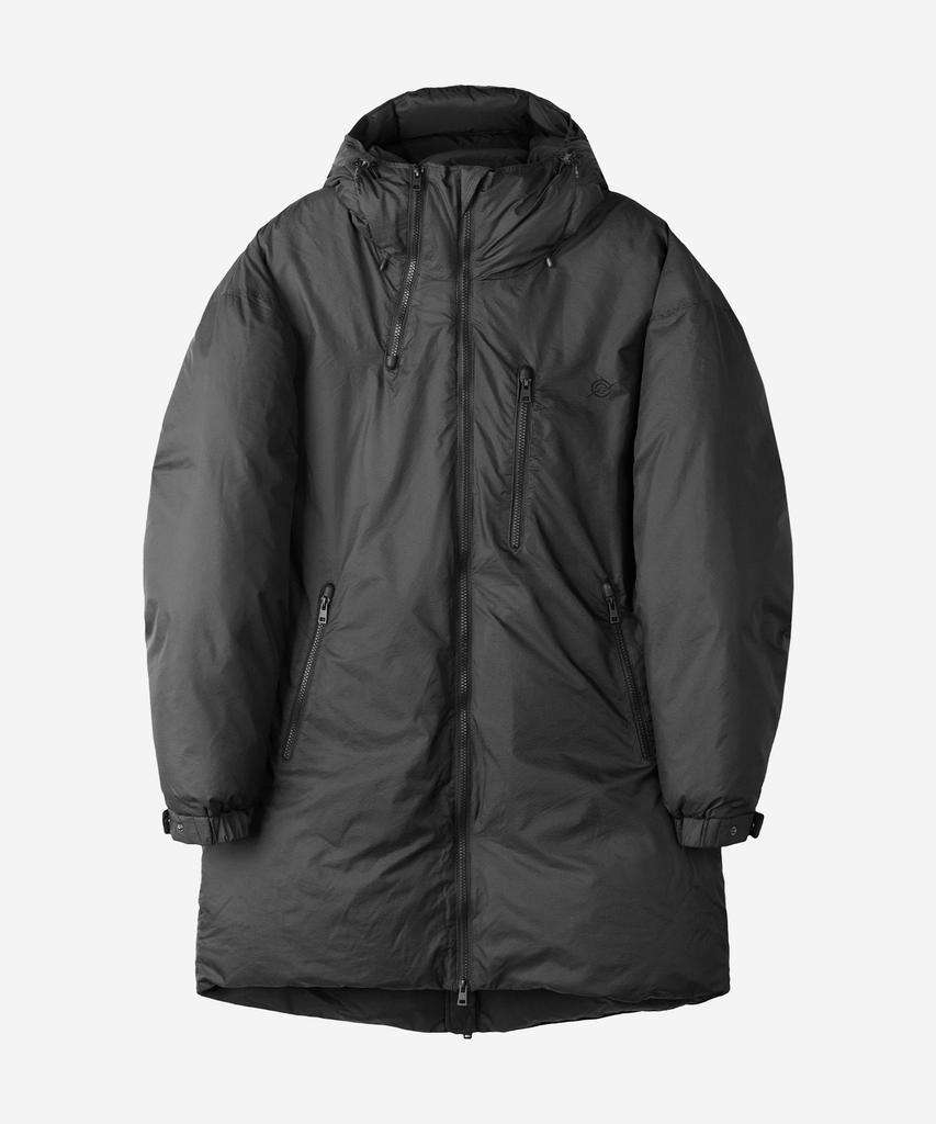 KALAPATTHAR Multi-Zipup Duck Down Long Padded Jacket - Charcoal