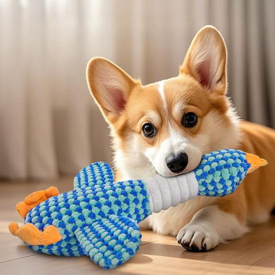 Dog Teething Toy Wild Goose Chew Toy Mental Stimulation Dog Toy Tough Fabric Puppy Teething Relief Toy