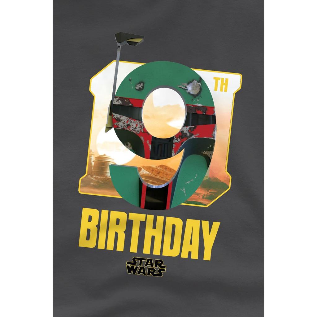 Star Wars Childrens/Kids Boba Fett Space 9th Birthday T-Shirt