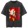 Washed T-shirt with Anime Design of Fairy Tail. Casual Cotton Summer Short-sleeved T-shirt for Both Men and Women